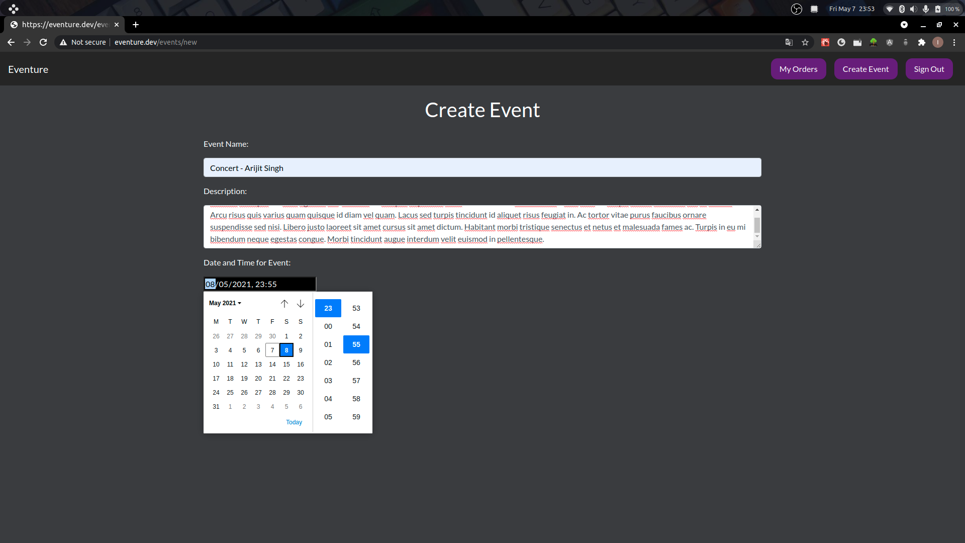 Eventure App